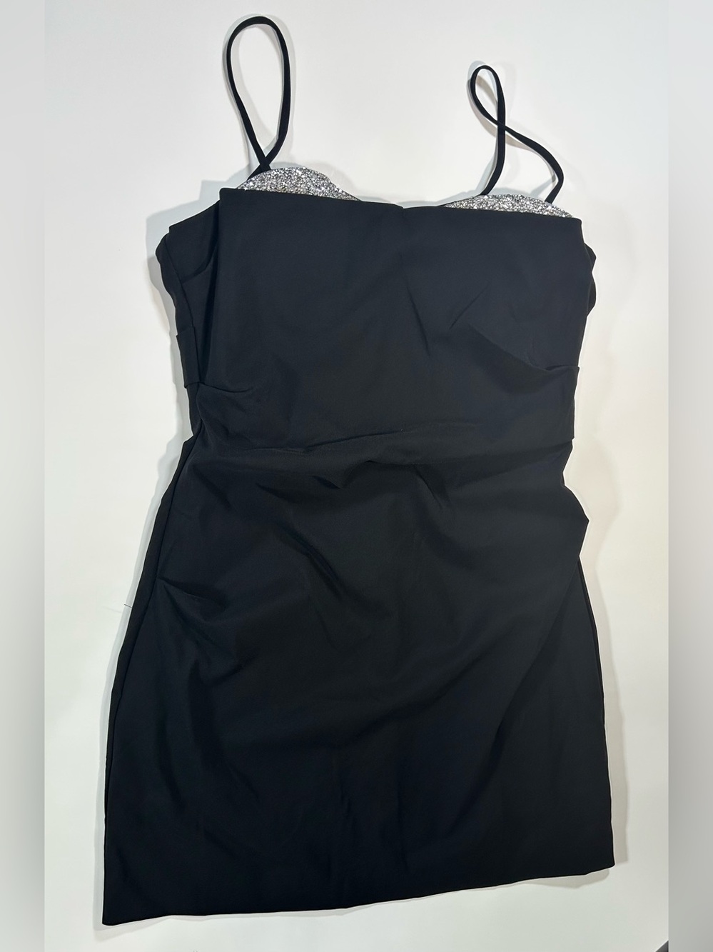 ASTR The Label Kalista Black Embellished Mini Dress Size Large